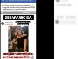 Estudante de direito desaparece em Santarém; família mobiliza redes sociais para localizá-la