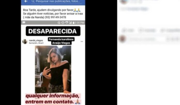 Estudante de direito desaparece em Santarém; família mobiliza redes sociais para localizá-la