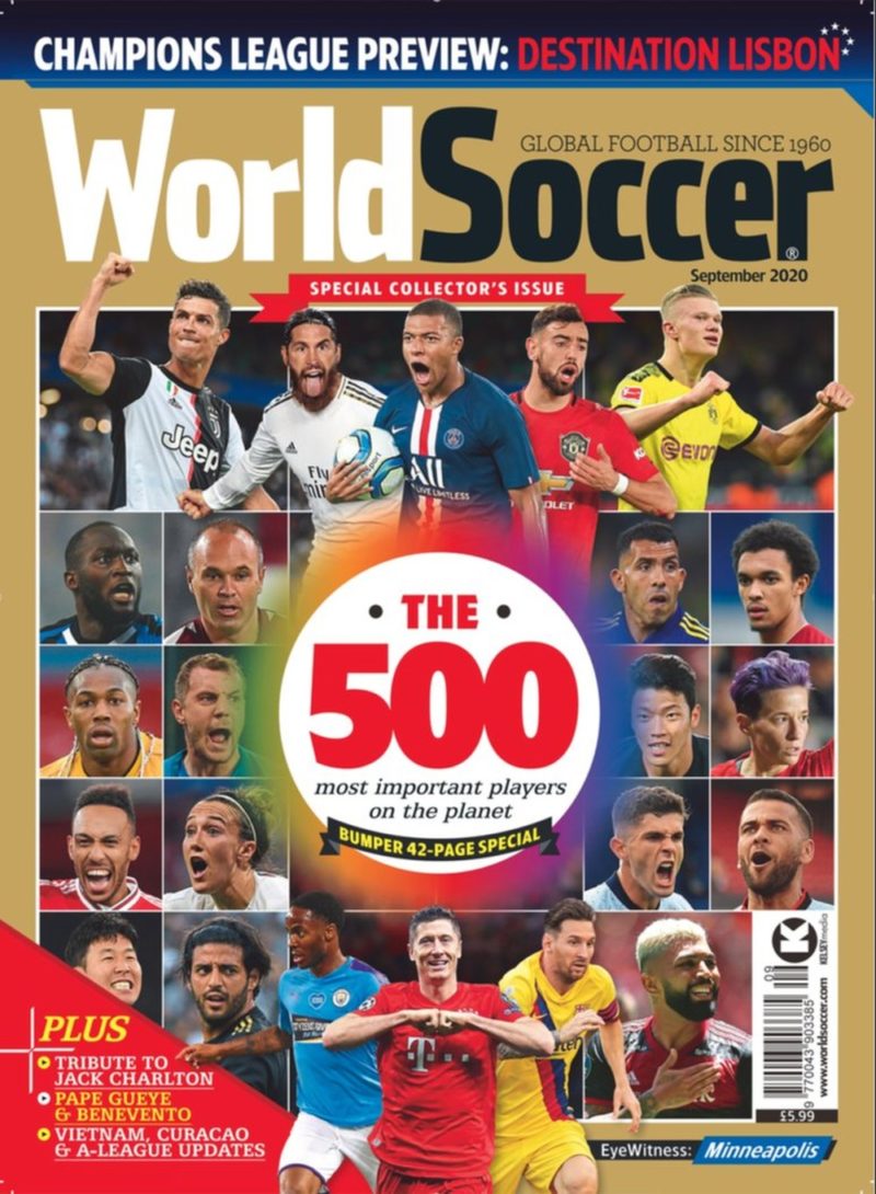 Gabigol e Daniel Alves entram na capa da World Soccer com 500 jogadores mais importantes