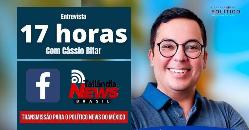 Belém - Candidato a vereador Cássio Bitar, é o entrevistado desta quinta-feira (15) do OBSERVATÓRIO POLÍTICO