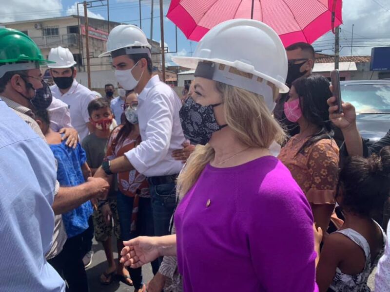 Deputada Nilse Pinheiro em visita técnica às obras do Hospital Municipal Infantil Dr. Celso Leão