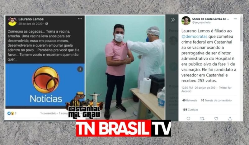 Laureno Lemos um antivacina furou a fila PARA TOMAR VACINA E FOI DEMITIDO.