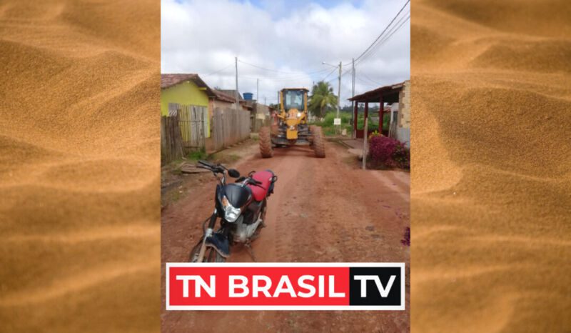 A Prefeitura de Tailândia realiza obras em ruas do Distrito Palmares