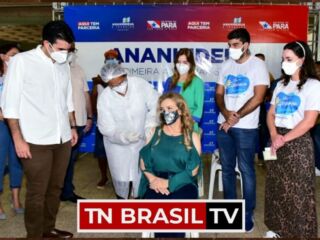 Deputada Nilse Pinheiro toma primeira dose da vacina contra Covid-19 em Ananindeua