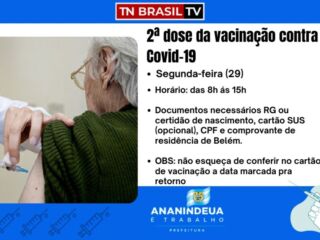 Ananindeua: 2ª dose da vacina contra Covid-19 começa nesta segunda-feira (29)