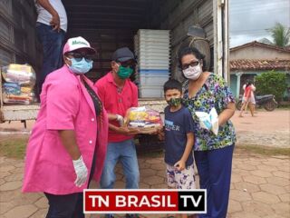 Vereador Marola participa da vacinação e entrega de cestas básicas no Palmares