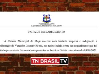 Em NOTA Câmara Municipal de Moju esclarece o porque de ter rejeitado REQUERIMENTO que criaria Auxílio