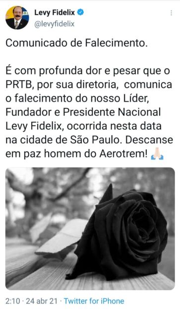 Morre aos 67 anos Levy Fidelix "O homem do Aerotrem"