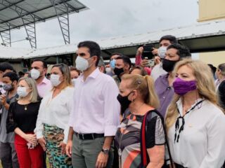 Nilse Pinheiro participa da inauguração da escola São Miguel de Beja em Abaetetuba