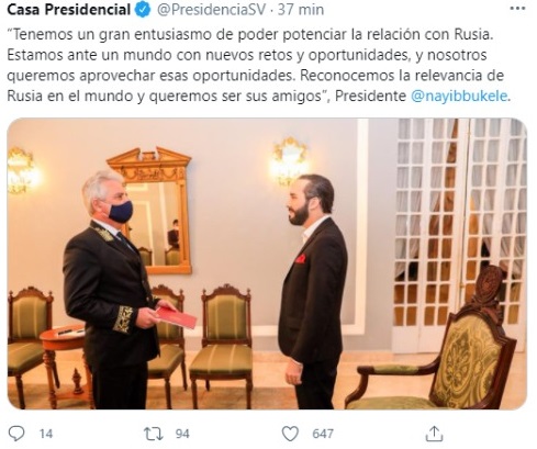 Rússia Nayibe Bukele