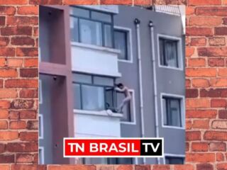 Vídeo: Homem empurra amante de sua esposa do 5º andar