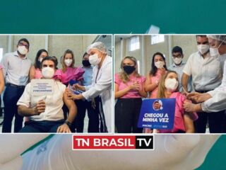 Governador Helder Barbalho recebe primeira dose da vacina contra a Covid-19