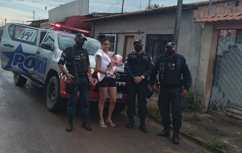 Herói - PM salva recém-nascida engasgada, em Tucuruí; veja