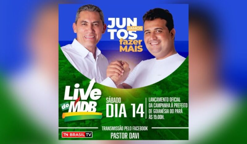 Campanha do Pastor David será lançada oficialmente neste sábado (14).