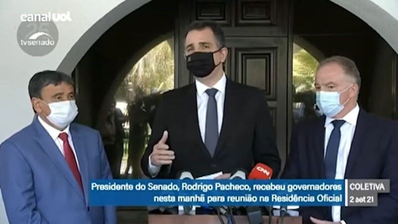 "Não se negocia democracia" diz Rodrigo Pacheco após reuniões com governadores