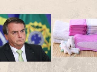 Presidente Jair Bolsonaro veta distribuição gratuita de absorvente feminino.