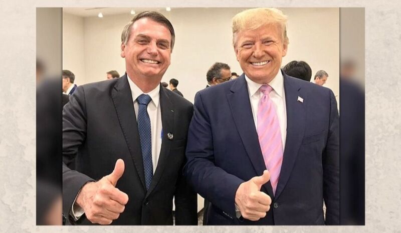 Donald Trump diz  - "O Brasil é sortudo de ter um homem como Jair Bolsonaro".