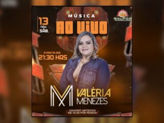 Show de Valéria Menezes é a atração do sábado (13) no Galpão