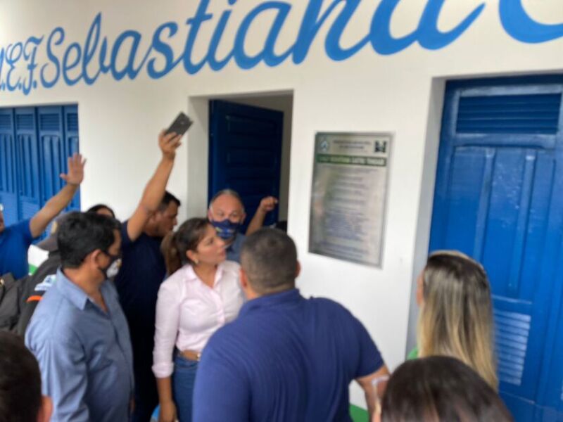 Deputada Renilce Nicodemos participa de entrega de escola, na Comunidade 15 de novembro, em Marapanim.