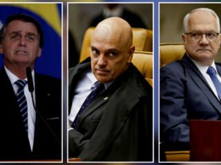 Bolsonaro recebe os ministros do STF e TSE Alexandre de Moraes e Edson Fachin