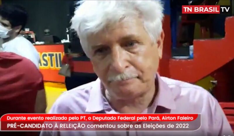 "Não basta só eleger o Lula. Precisamos eleger uma bancada que dê sustentação" disse Airton Faleiro