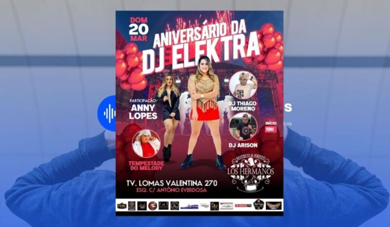 20 de março Aniversário da DJ ELEKTRA no Boteco & Restô Los Hermanos