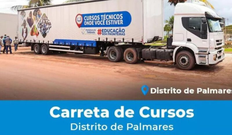 Carreta da Educação sem Fronteiras realiza último dia de cursos profissionalizantes no Distrito Palmares