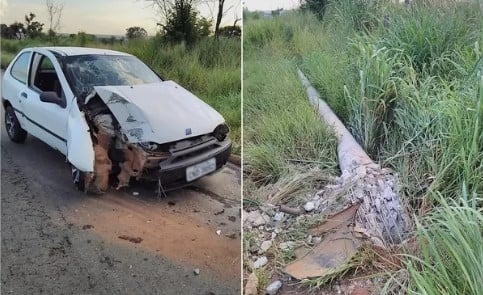 Recém-nascido morre em acidente de carro após ser arremessado