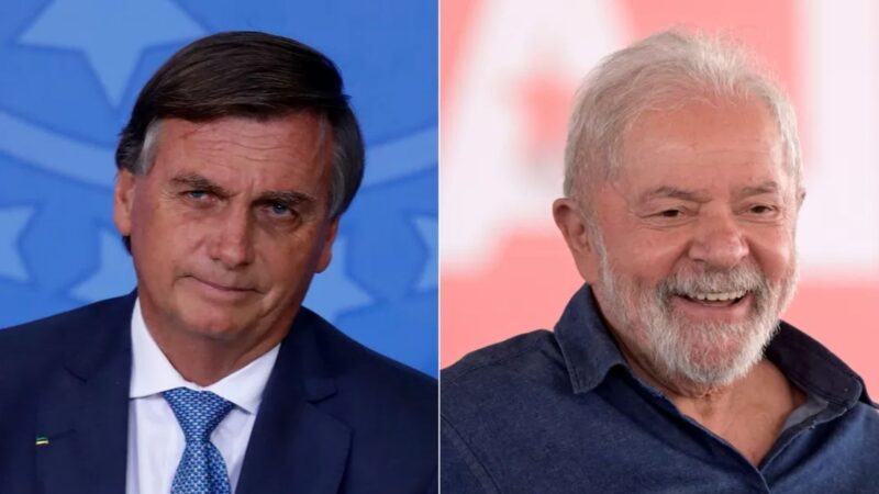 Ipespe: Lula tem 45% das intenções de voto e o presidente Bolsonaro 34%