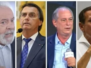 Pesquisa Ipespe: Lula tem 44%; Bolsonaro, 31%; Ciro, 8%, e Doria, 3%.