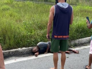 Imagem do assassino dos agentes da PRF em Fortaleza abatido na beira da estrada