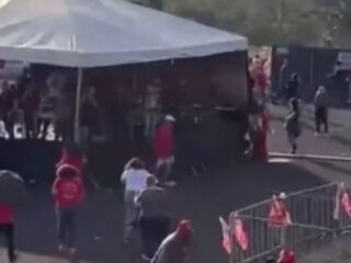 Vídeo: Drone joga fezes e urina em apoiadores de Lula durante evento em Minas