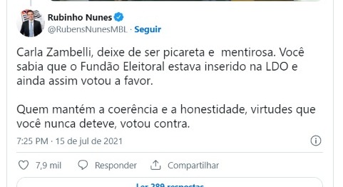 FUNDÃO ELEITORAL E CARLA ZAMBELLI