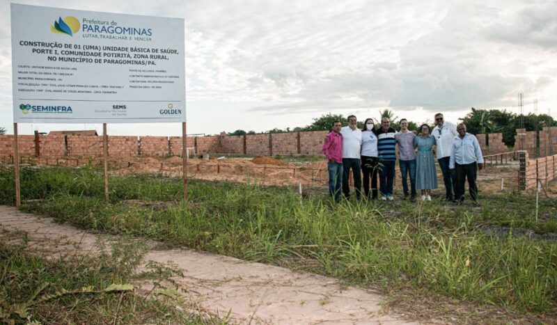 Prefeito de Paragominas Dr. Lucídio Paes visita as obras da nova Unidade Básica de Saúde, em Potiritá