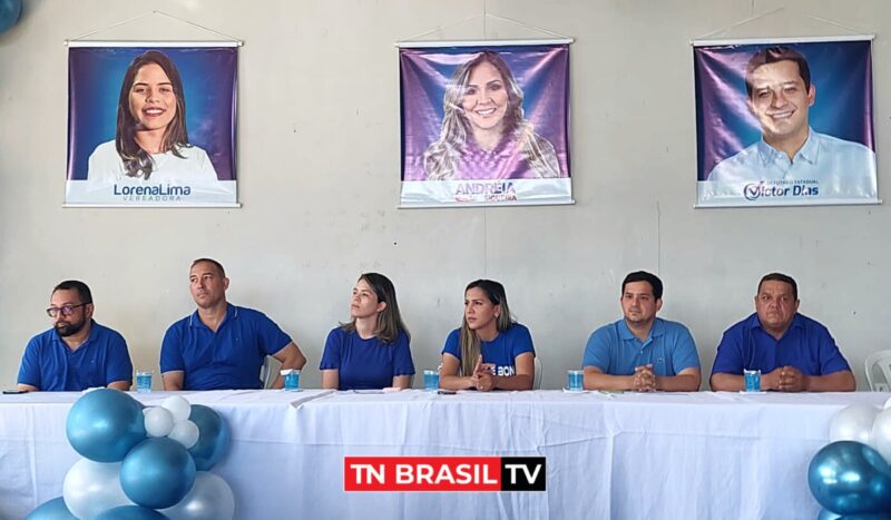 Lorena Lima, Andreia Siqueira, Victor Dias e outras lideranças.