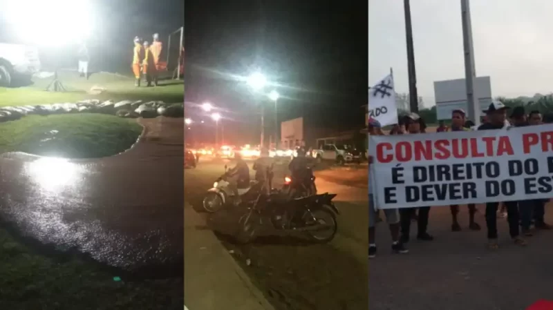 Vídeo: estrada bloqueada, empresa impedida, clima tá tenso na região quilombola do Jambuaçú em Moju