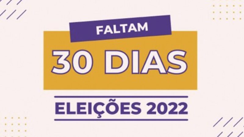 Faltam 30 dias: mais de 156 milhões de eleitoras e eleitores vão às urnas