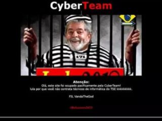 Site de Lula sofre ataque hacker com mensagem pró-Bolsonaro