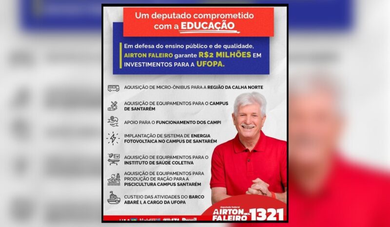 Airton Faleiro garante R$ 2 milhões de investimentos para a UFOPA