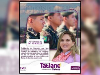 Tatiane Helena solicita ao Prefeito Dr. Lucídio Paes que faça gestão ao Exército para implantação de um "Tiro de Guerra", em Paragominas