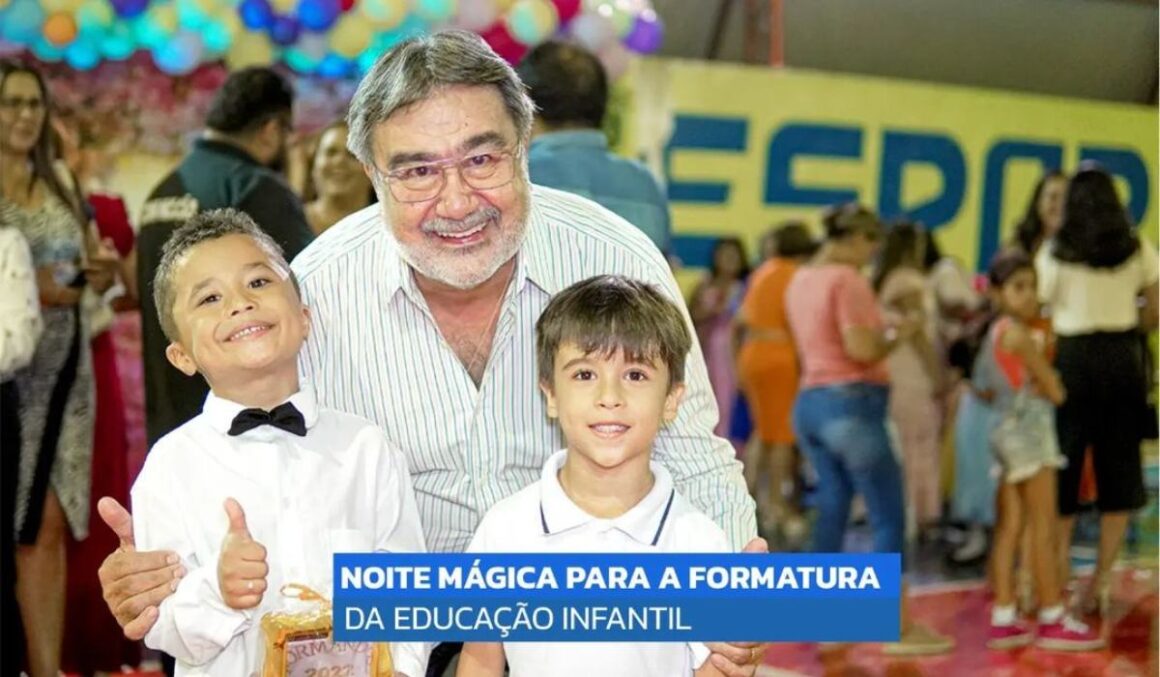 Prefeito Dr. Lucídio Paes marca presença em solenidade de crianças do Ensino Infantil, em Paragominas