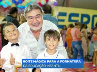 Prefeito Dr. Lucídio Paes marca presença em solenidade de crianças do Ensino Infantil, em Paragominas