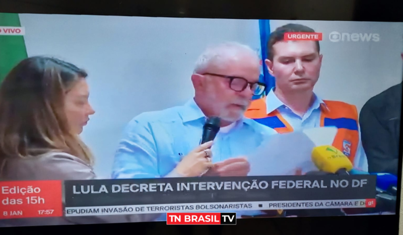 Lula decreta intervenção na segurança pública do DF