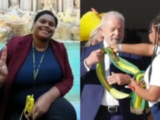 Catadora que passou faixa para Lula é atacada nas redes por ter viajado à Europa