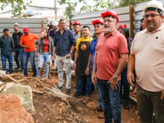 Prefeito Edmilson Rodrigues e equipe acompanham os avanços da reurbanização da av. 25 de Setembro