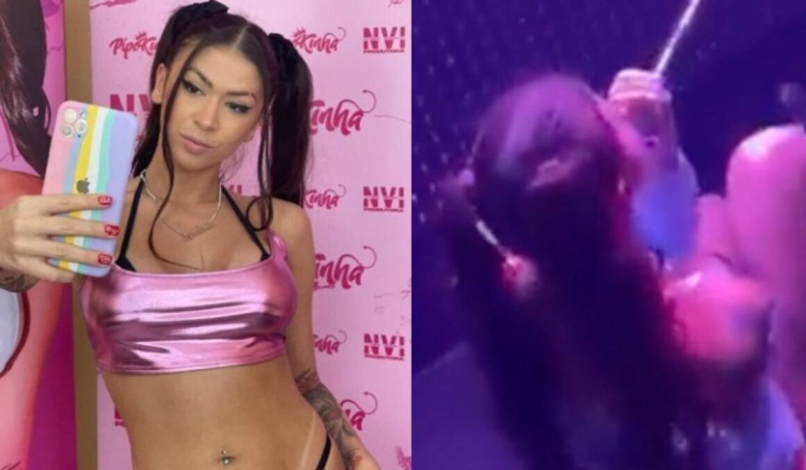 Vídeo mostra fã invadindo palco, ficando nua e fazendo s3xo oral na MC Pipokinha; Confira