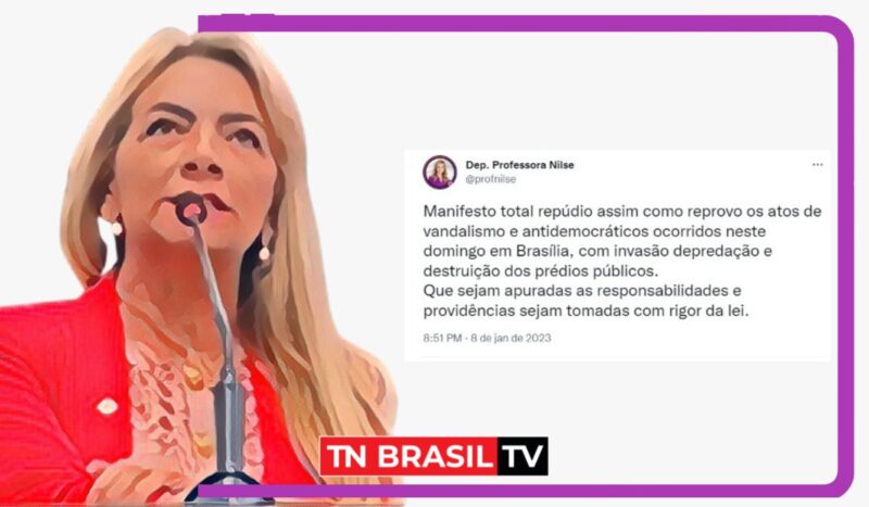 Professora Nilse Pinheiro repudia os atos antidemocráticos "..providências sejam tomadas com o rigor da lei"