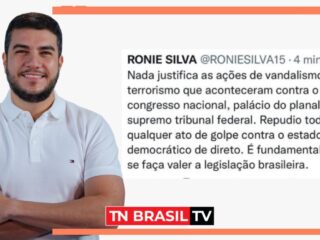 Deputado Ronie Silva repudia os atos de vandalismo no DF "É fundamental que se faça valer a legislação brasileira"