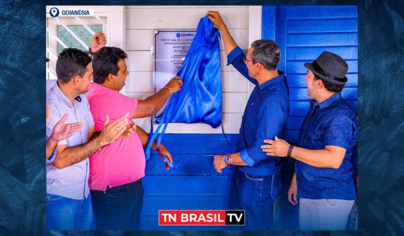 Prefeito Pastor Davi entrega escola revitalizada e com quadra de esportes em Goianésia do Pará