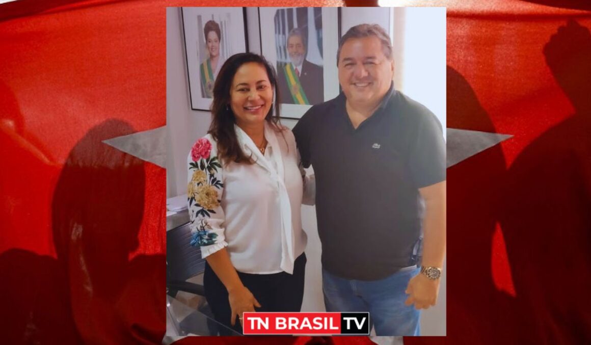 Jair Bezerra, do PT, cumpre agenda política com a deputada federal petista Dilvanda Faro